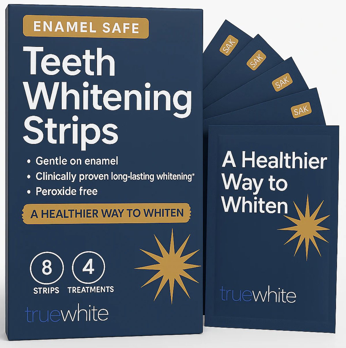 truewhite Enamel Safe Teeth Whitening Strips &mdash; 4 Treatments