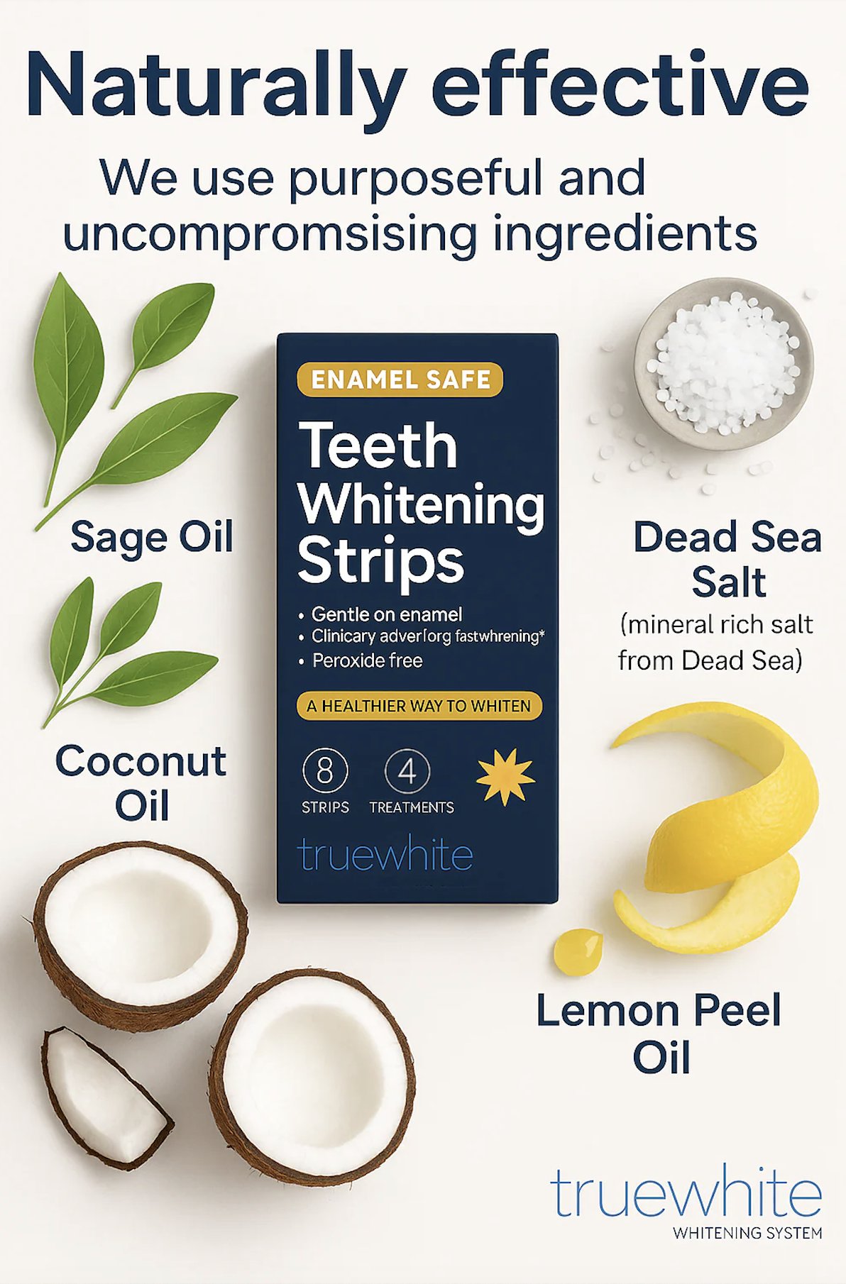 truewhite Enamel Safe Teeth Whitening Strips &mdash; 4 Treatments